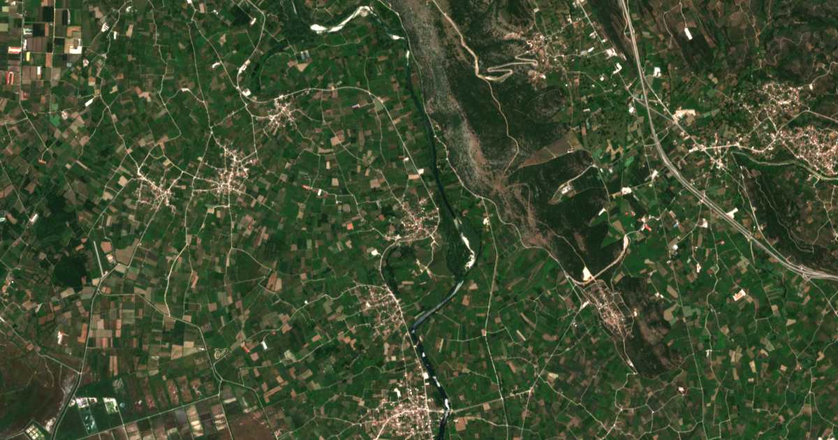 Сателитска карта на Akropotamiá