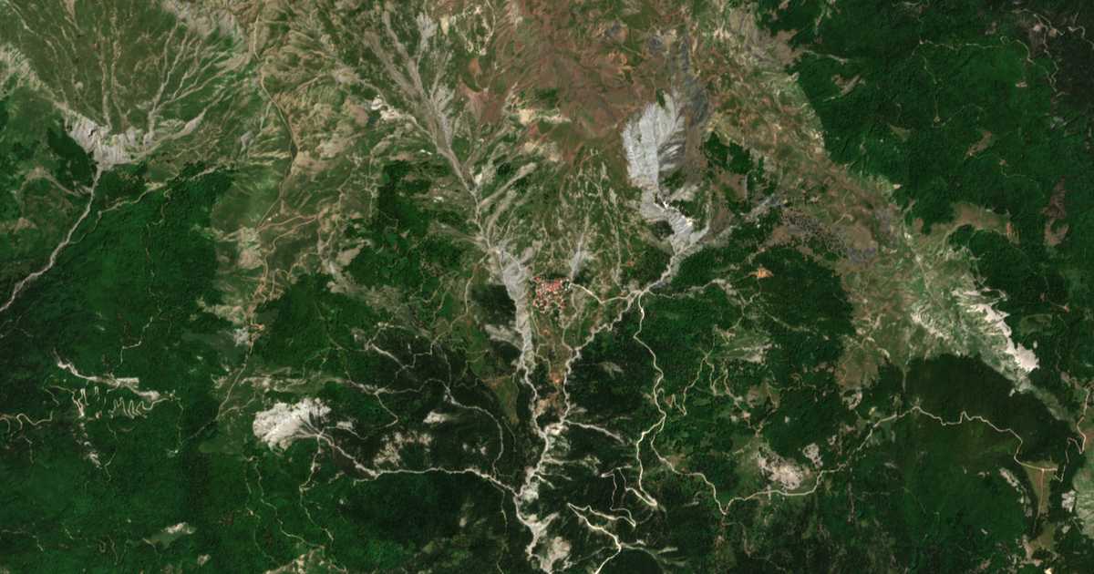 Сателитска карта на Денско