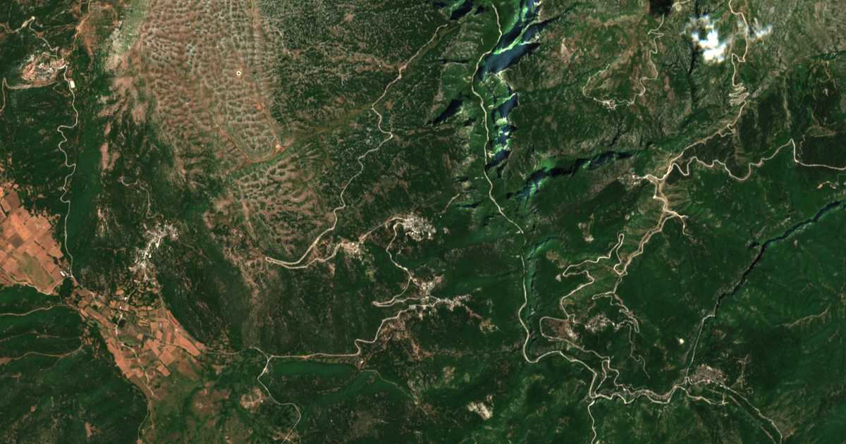 Сателитска карта на Горно Маало