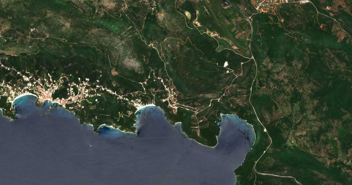 Сателитска карта на Agía Kyriakí