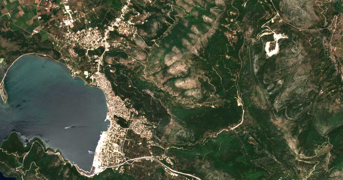 Сателитска карта на Pestaniótika