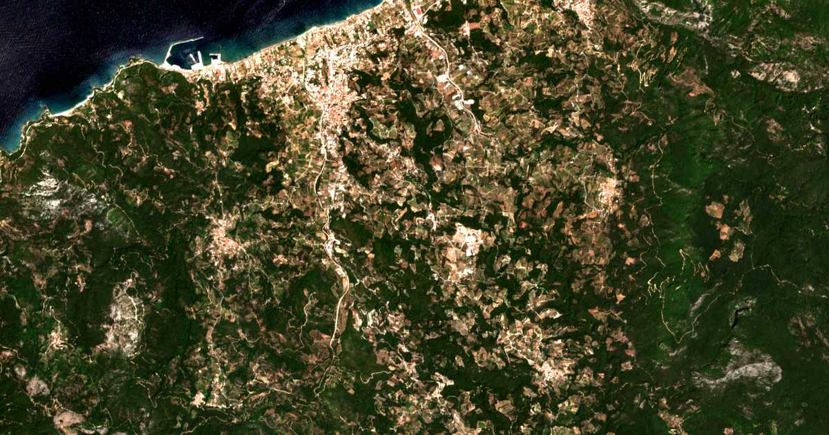 Сателитска карта на Moní Profítou Ilioú