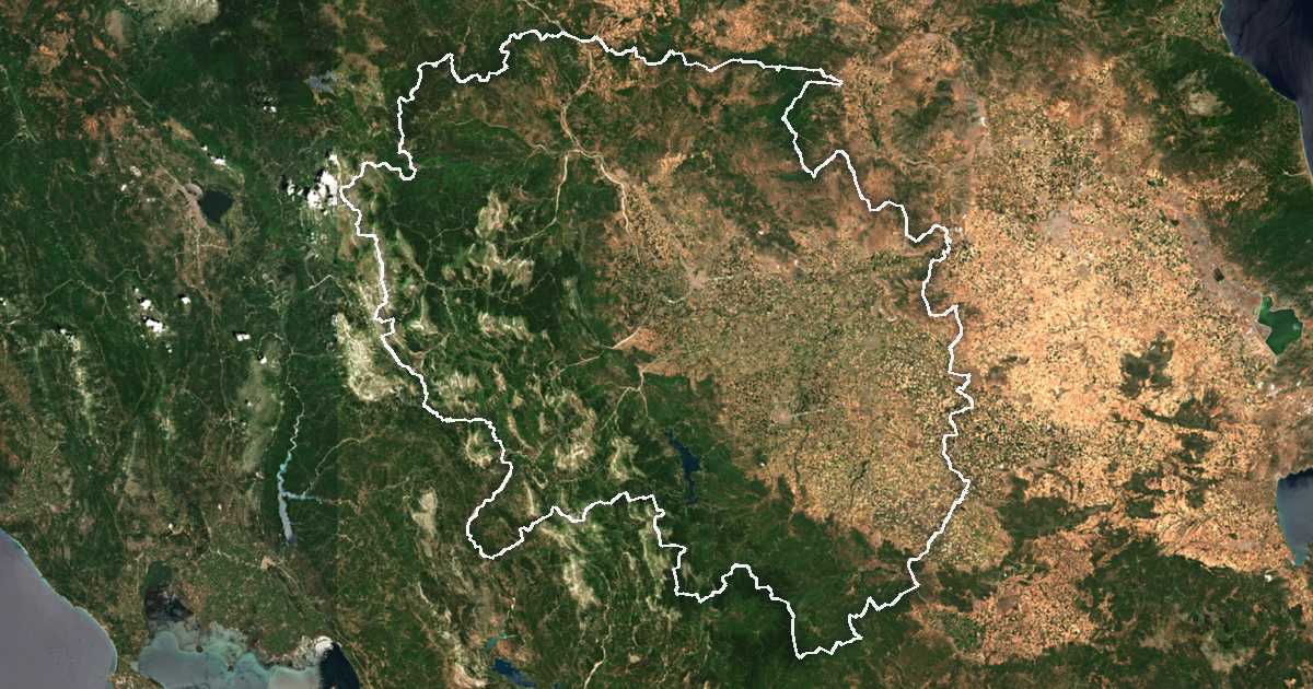 Сателитска карта на Nomós Trikálon kai Kardítsas