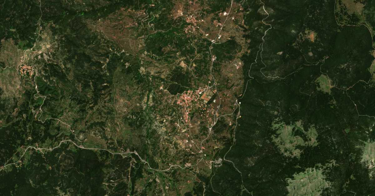 Сателитска карта на Vytína