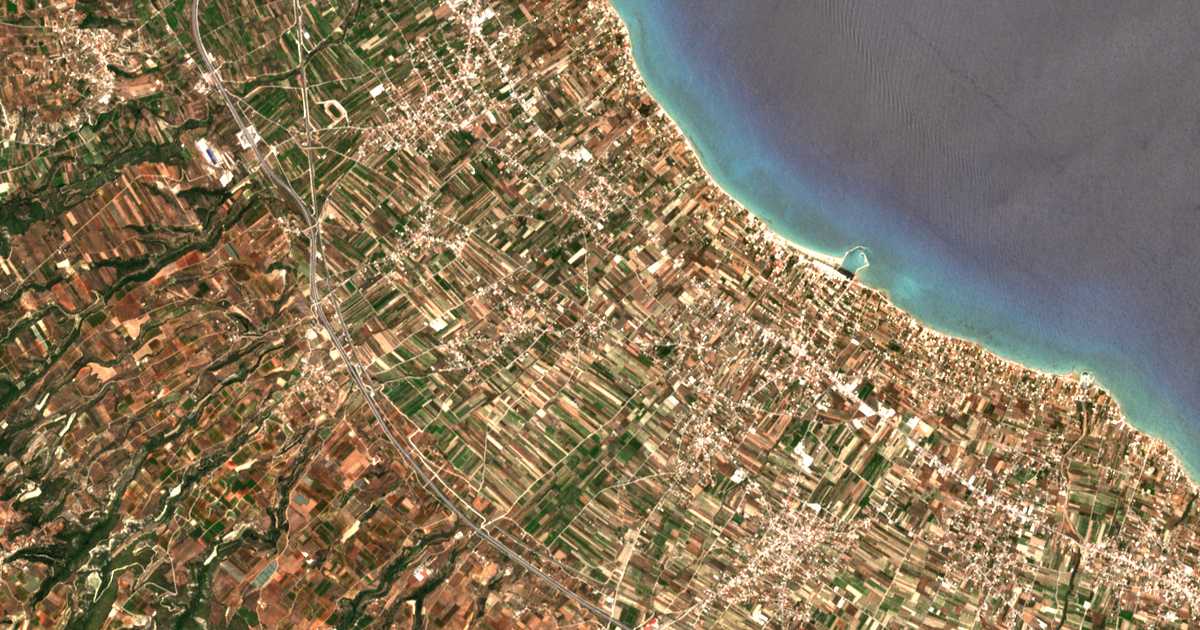 Сателитска карта на Evangelístria