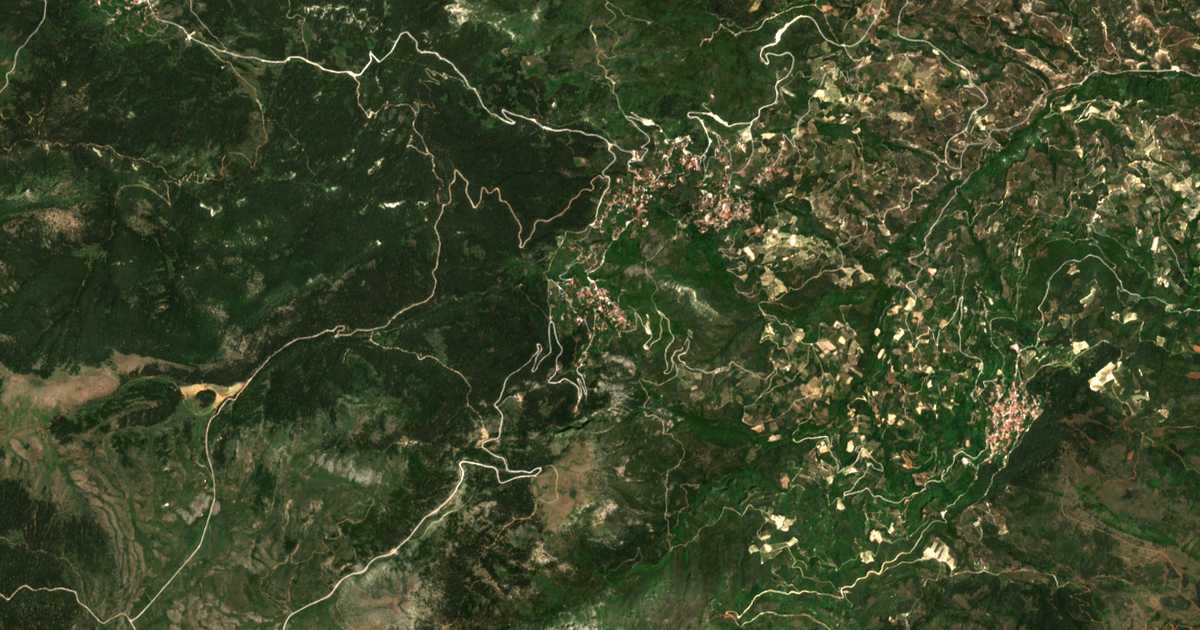 Сателитска карта на Áno Tríkala