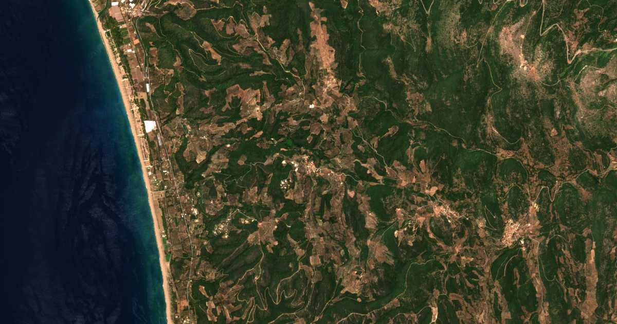 Сателитска карта на Agalianí
