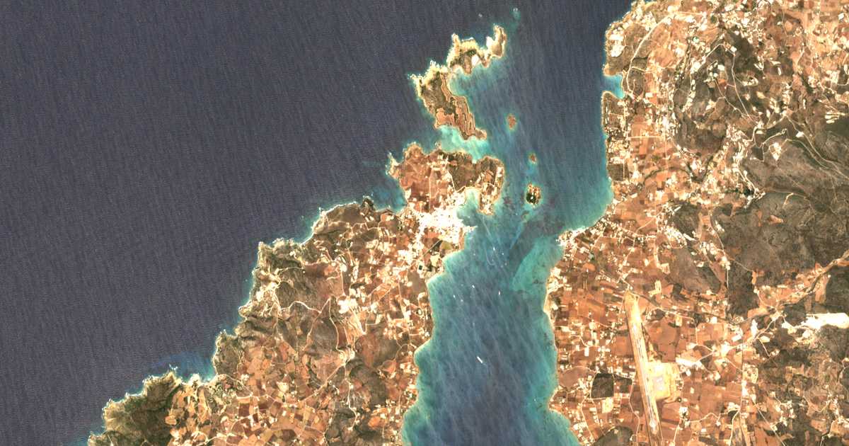 Сателитска карта на Antíparos
