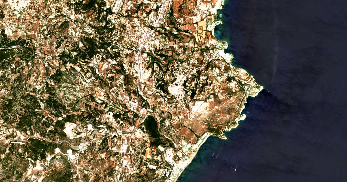 Сателитска карта на Koskinoú