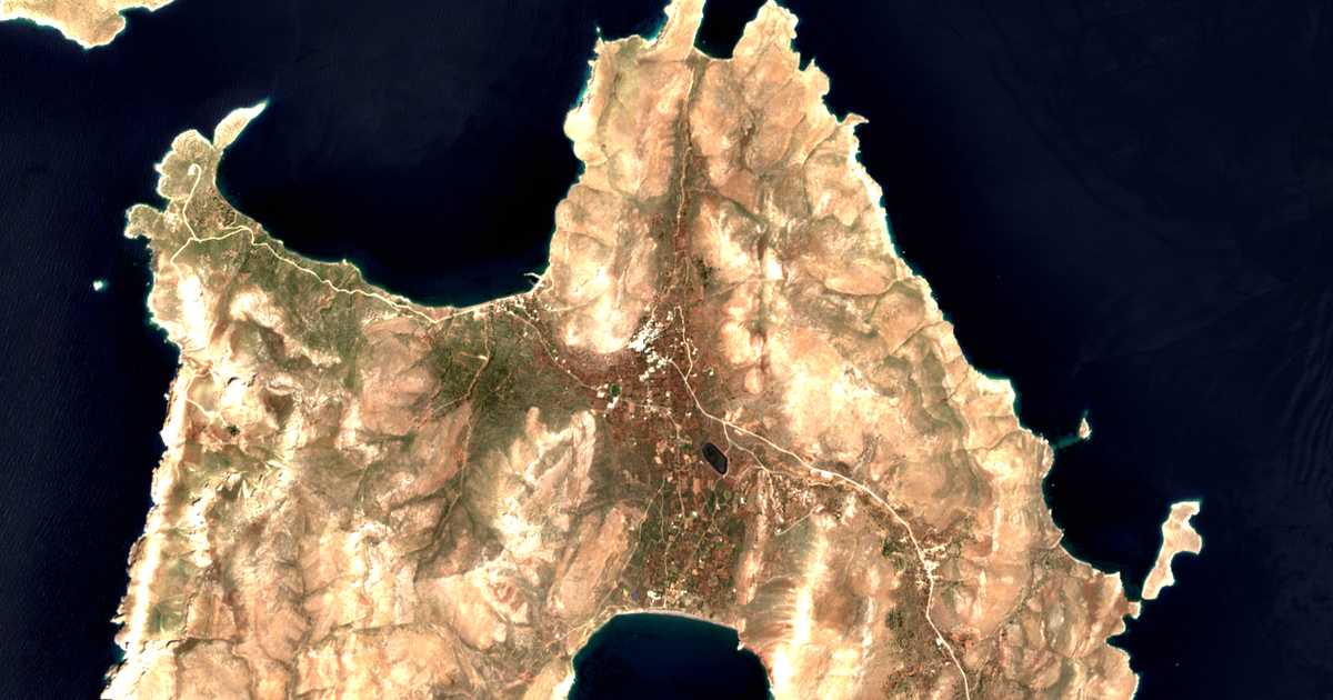 Сателитска карта на Megálon Choríon