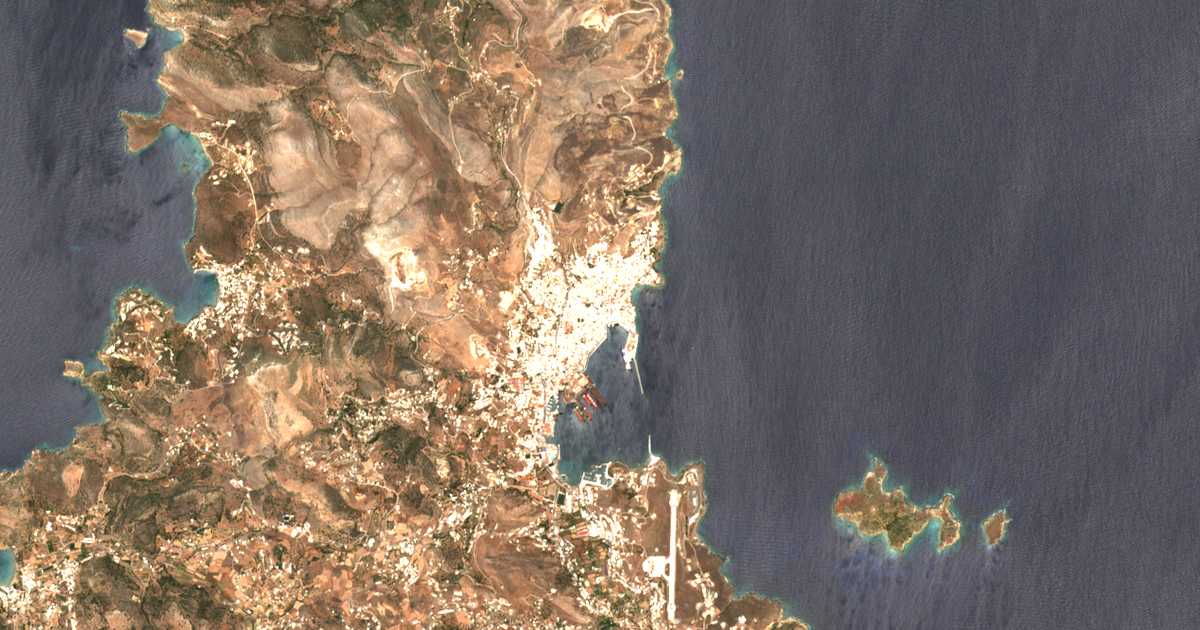 Сателитска карта на Ermoúpolis