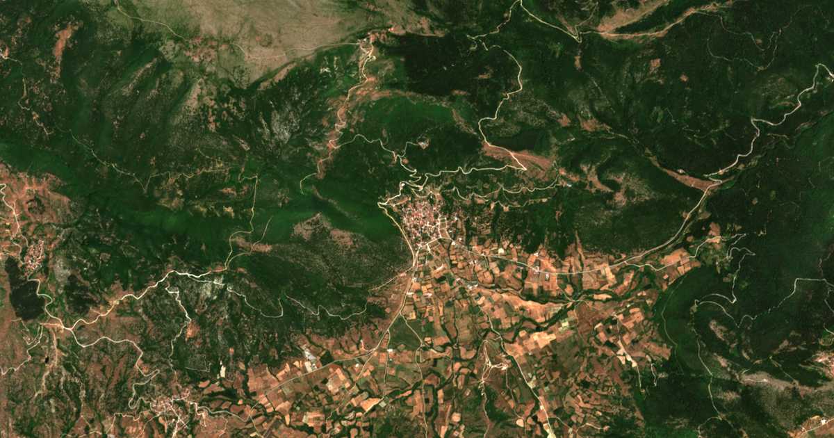 Сателитска карта на Карија
