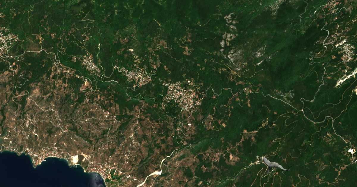 Сателитска карта на Miliés