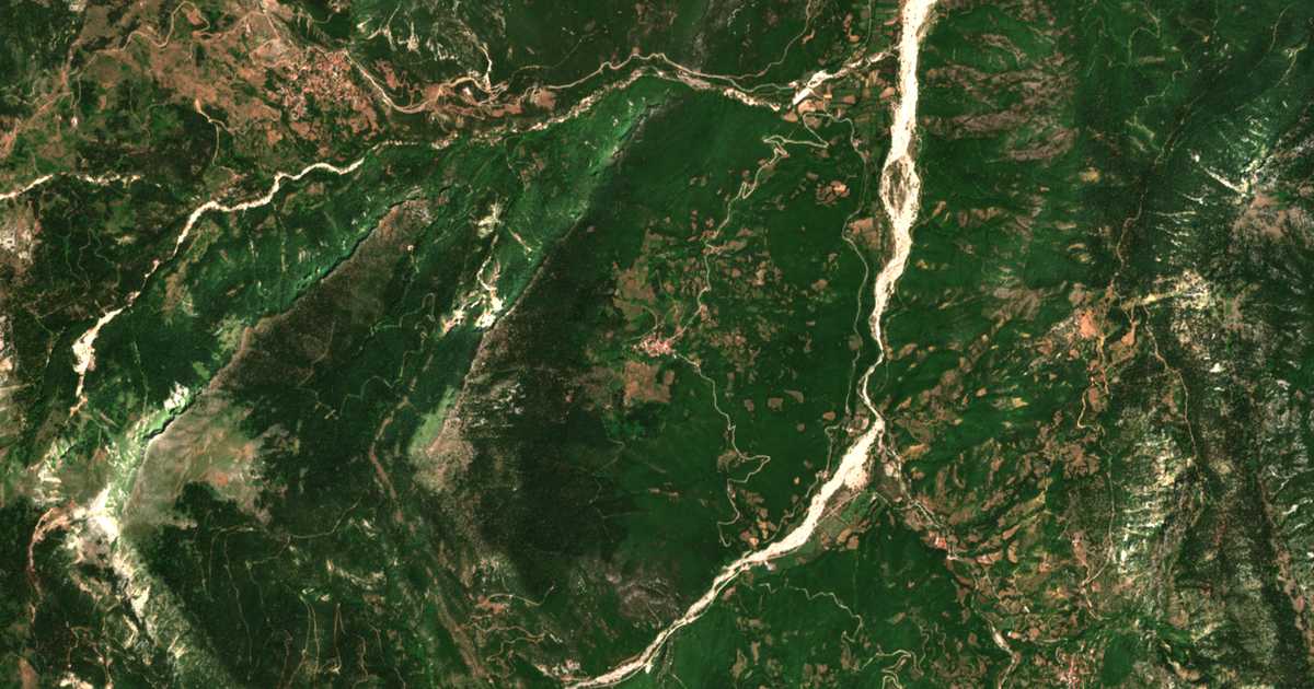 Сателитска карта на Kalogrianí