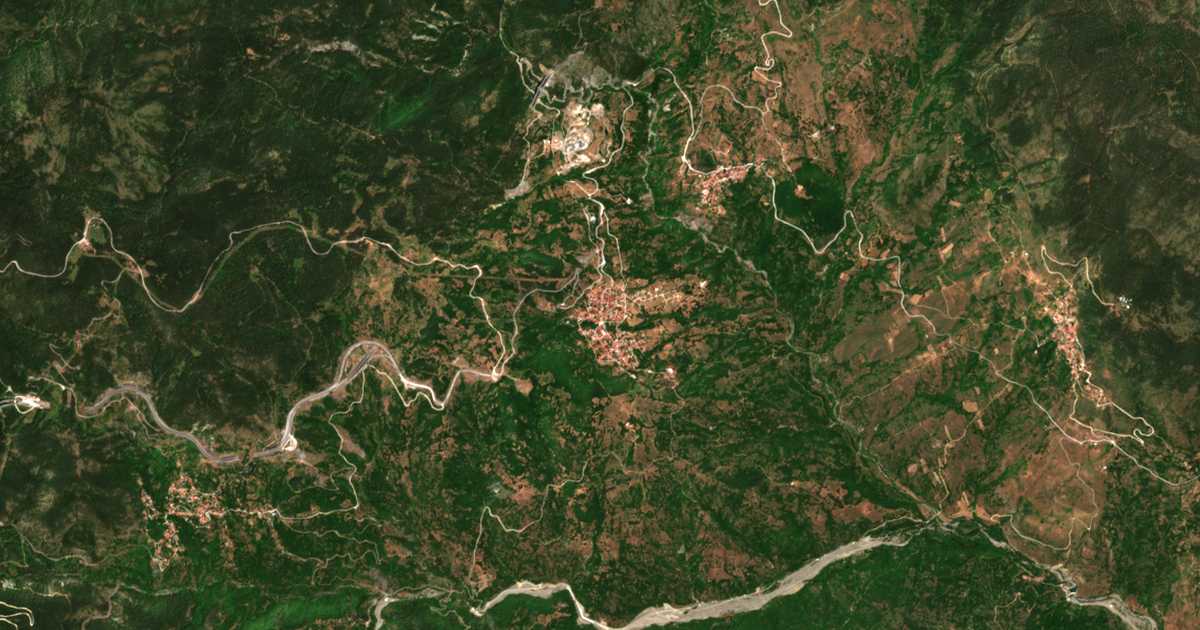 Сателитска карта на Panagía