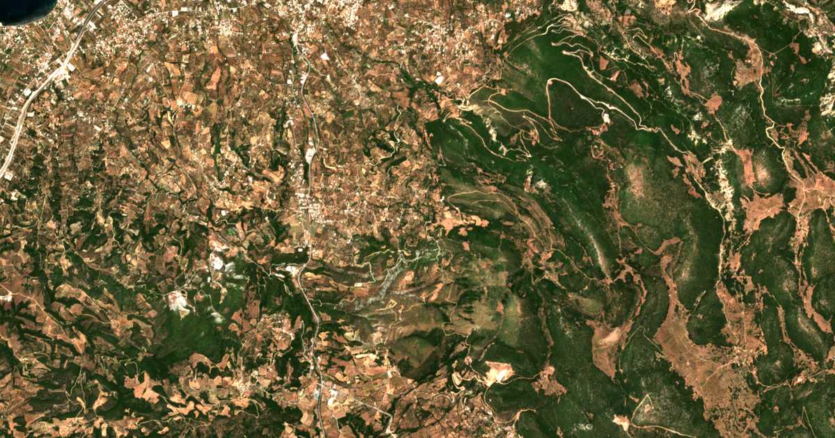 Сателитска карта на Áno Kallithéa