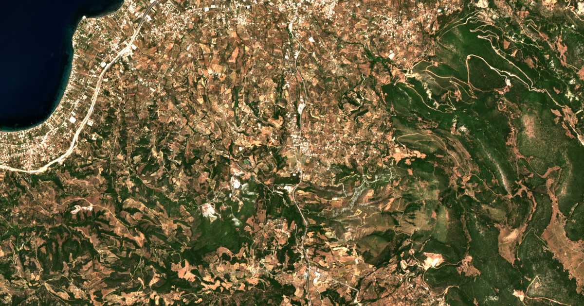 Сателитска карта на Kallithéa
