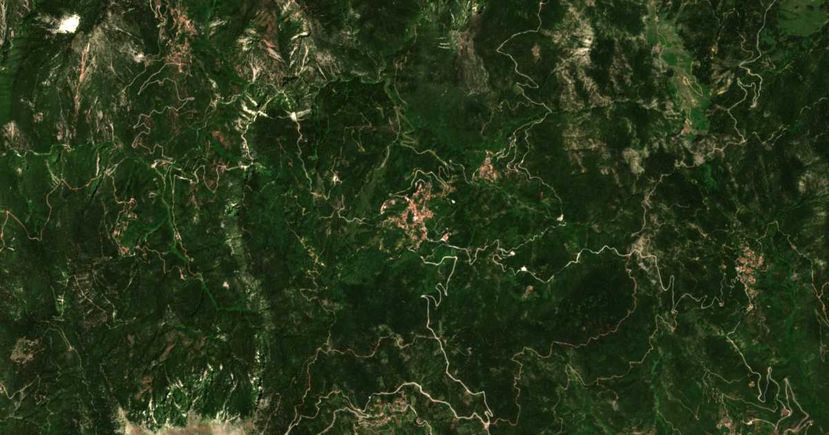 Сателитска карта на Áno Chóra