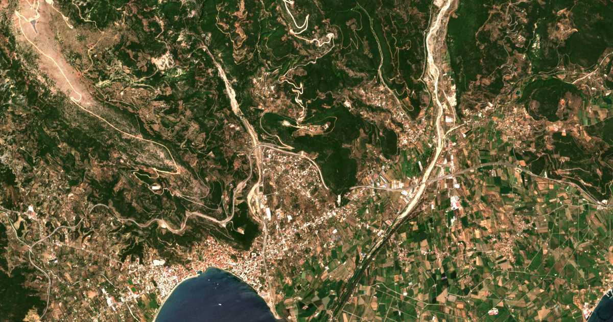 Сателитска карта на Lygiás