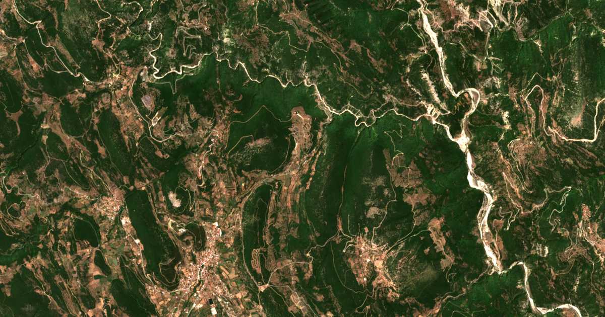 Сателитска карта на Mándra