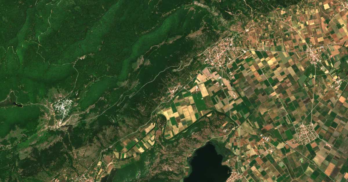 Сателитска карта на Горицко