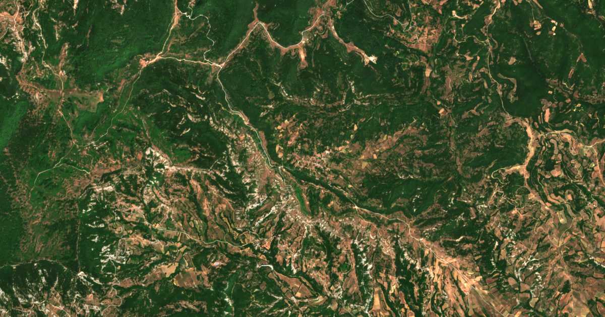 Сателитска карта на Видолушта