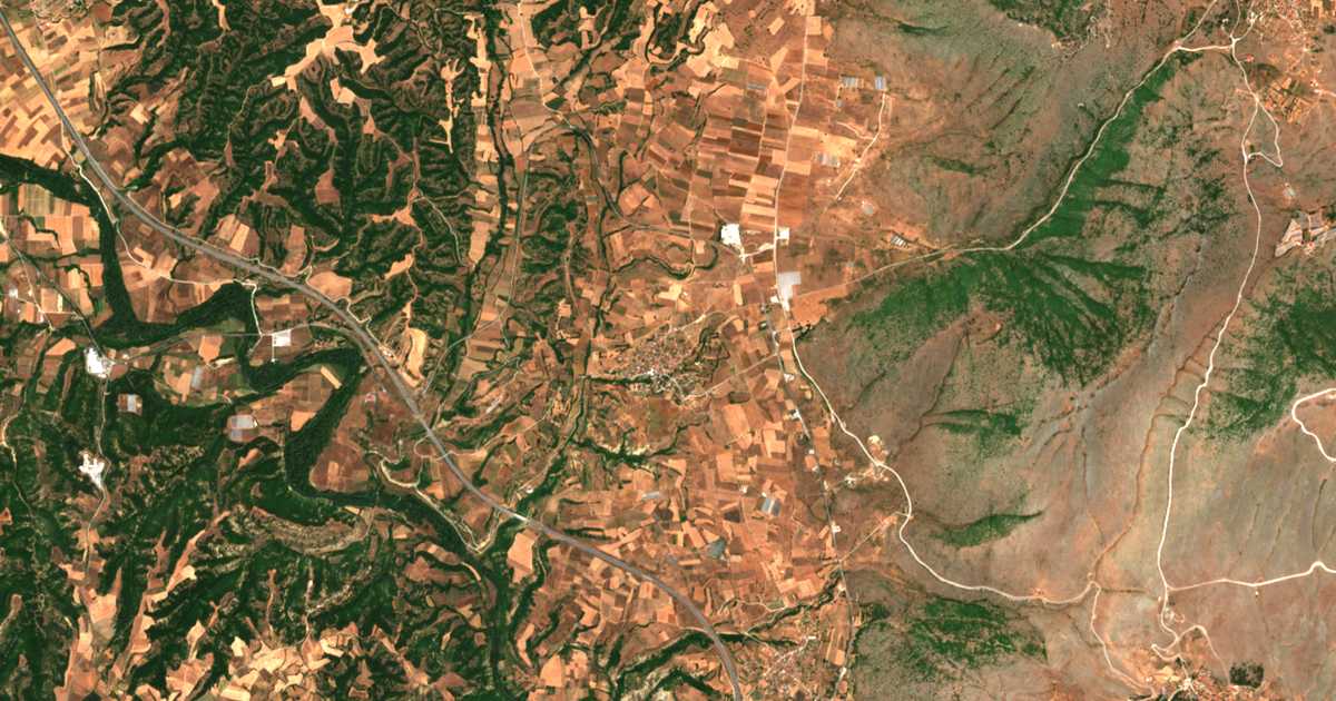 Сателитска карта на Враништа