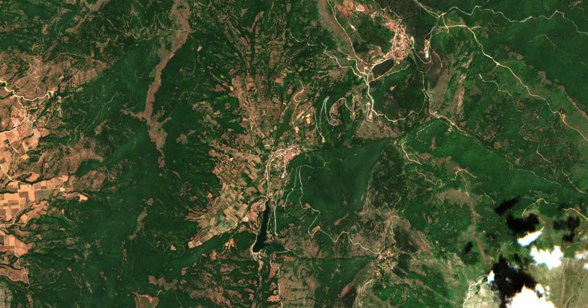 Сателитска карта на Шишани